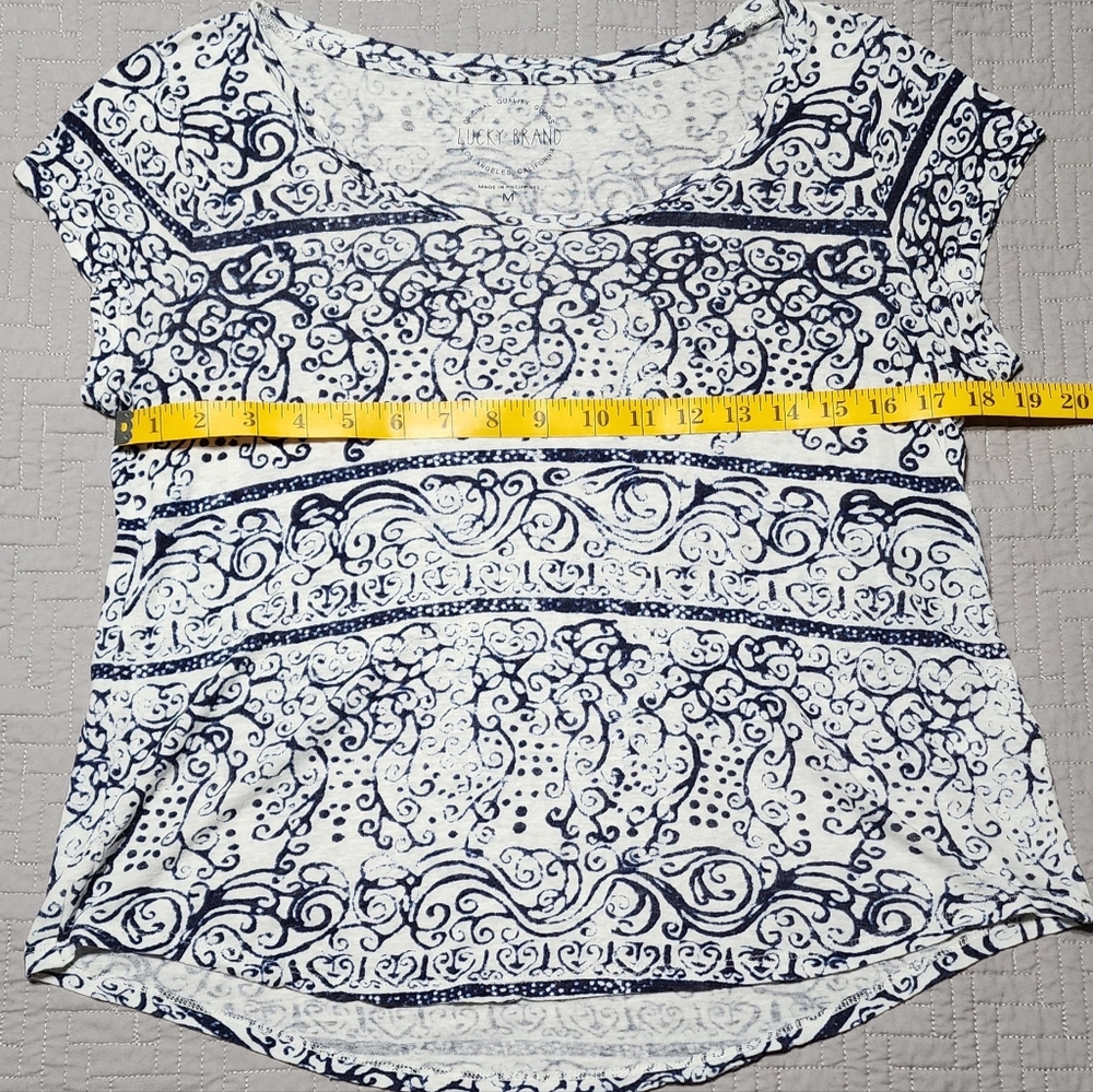 Lucky Brand linen short sleeve top